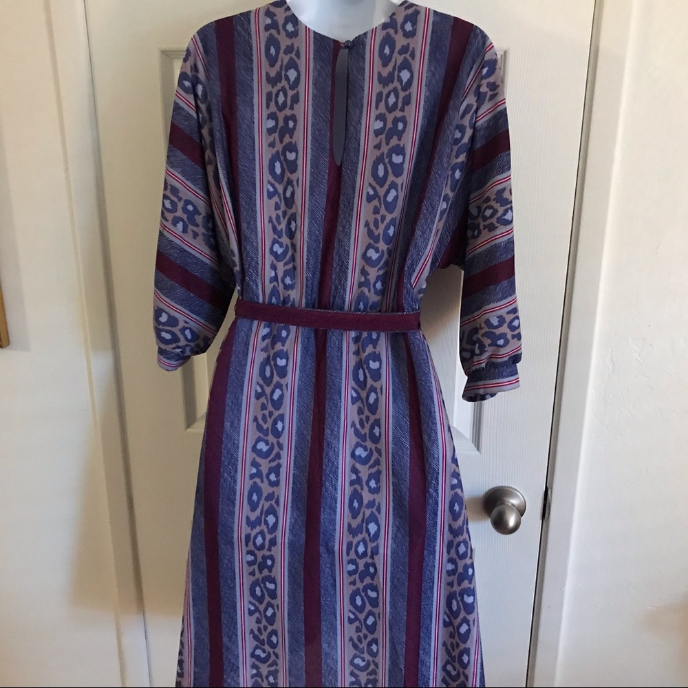 VTG Animal Print Dress SZ 14 EUC